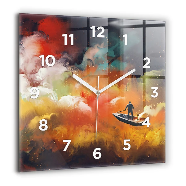 Wanduhr quadratisch mit motiv Abstraktes Bild