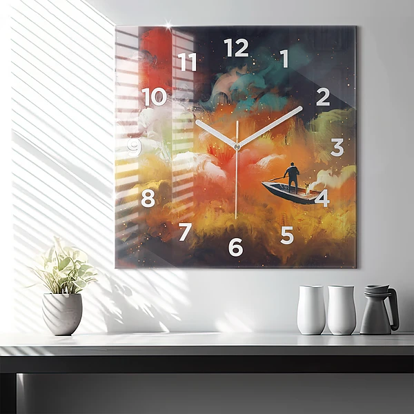 Wanduhr quadratisch mit motiv Abstraktes Bild