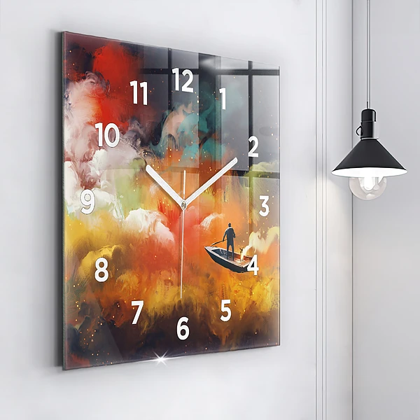 Wanduhr quadratisch mit motiv Abstraktes Bild