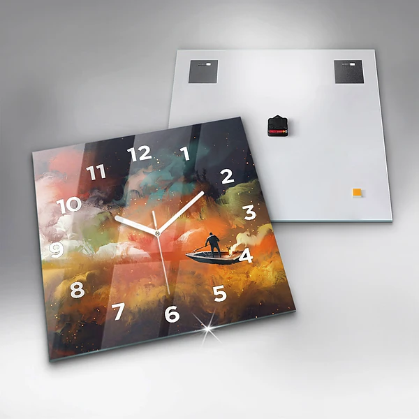 Wanduhr quadratisch mit motiv Abstraktes Bild