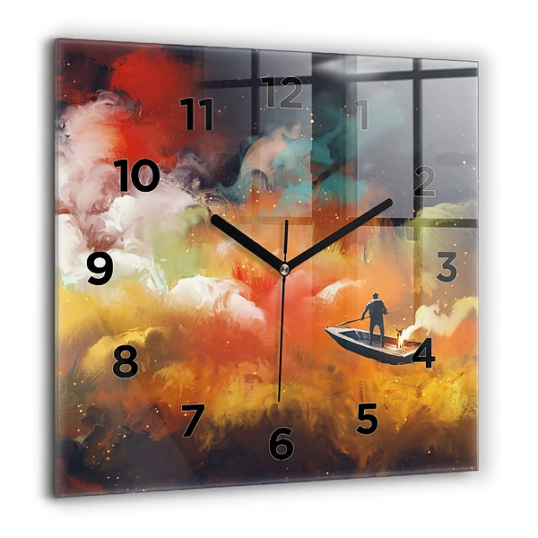 Wanduhr quadratisch mit motiv Abstraktes Bild