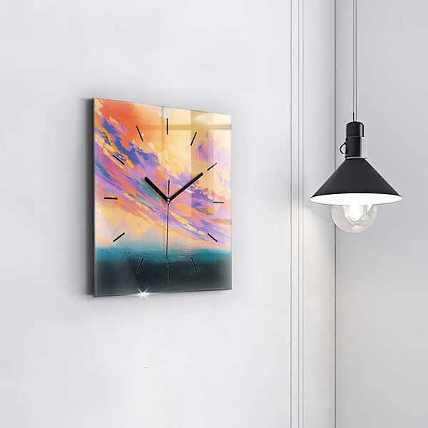 Wanduhr quadratisch mit motiv Platonische Liebe