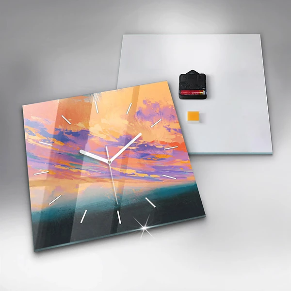 Wanduhr quadratisch mit motiv Platonische Liebe