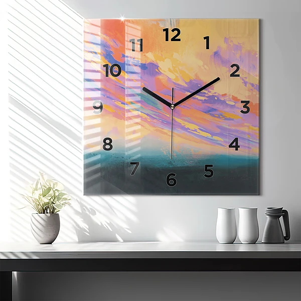 Wanduhr quadratisch mit motiv Platonische Liebe