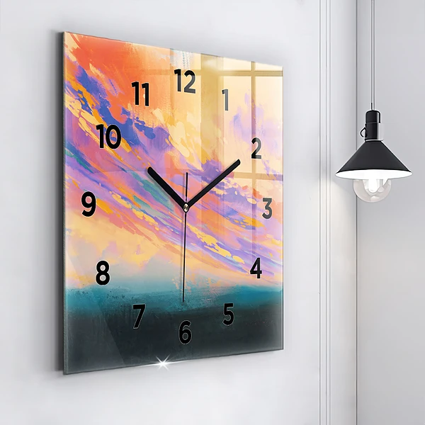 Wanduhr quadratisch mit motiv Platonische Liebe