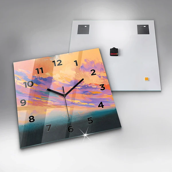 Wanduhr quadratisch mit motiv Platonische Liebe