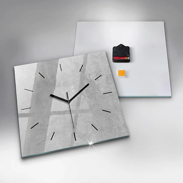 Wanduhr quadratisch mit motiv Steinmauer