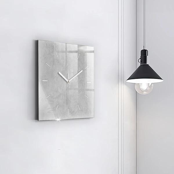 Wanduhr quadratisch mit motiv Steinmauer