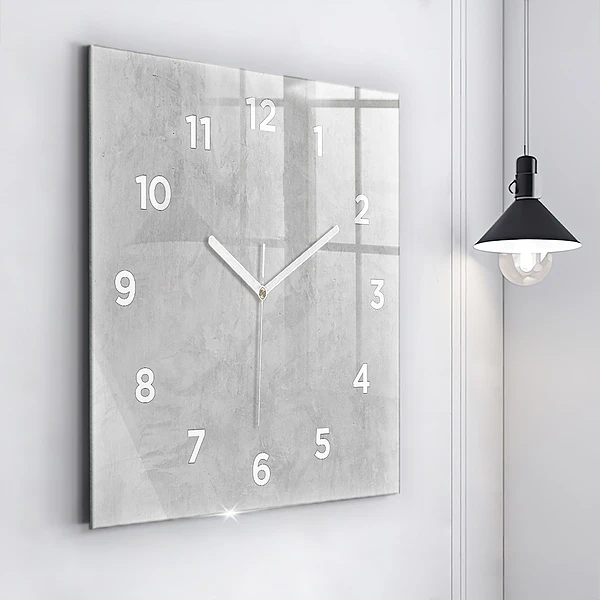 Wanduhr quadratisch mit motiv Steinmauer
