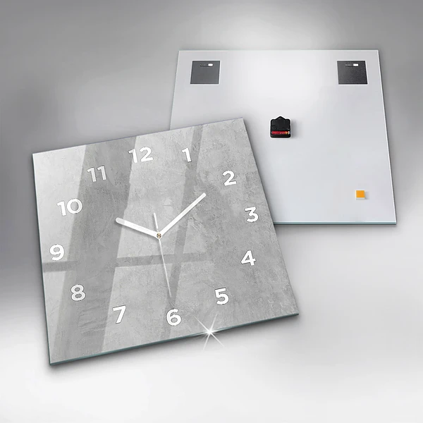 Wanduhr quadratisch mit motiv Steinmauer
