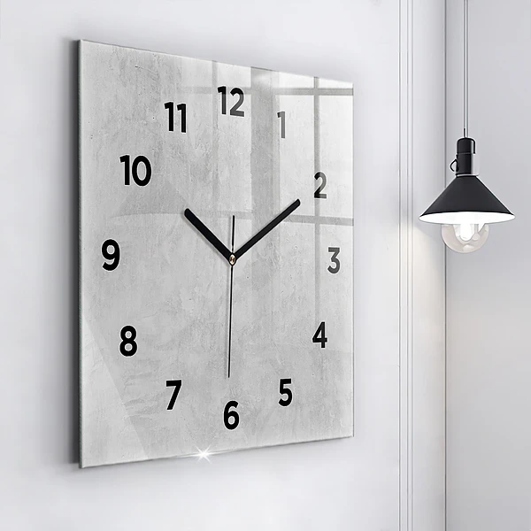 Wanduhr quadratisch mit motiv Steinmauer
