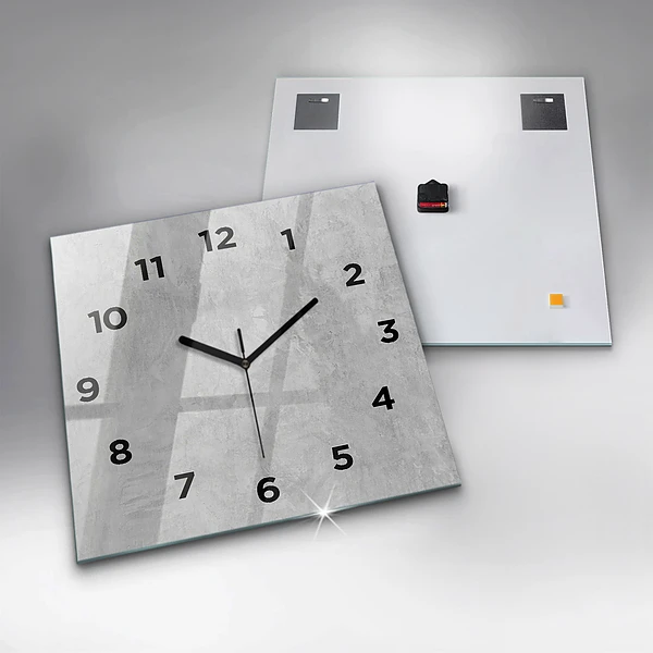 Wanduhr quadratisch mit motiv Steinmauer