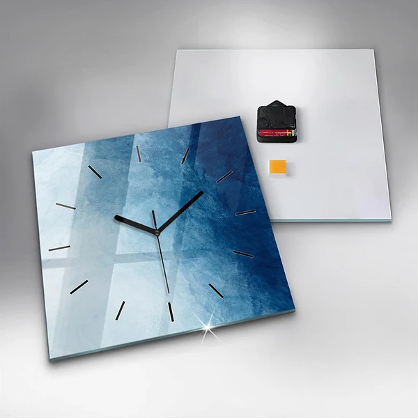 Wanduhr quadratisch mit motiv Wasser abstrakt