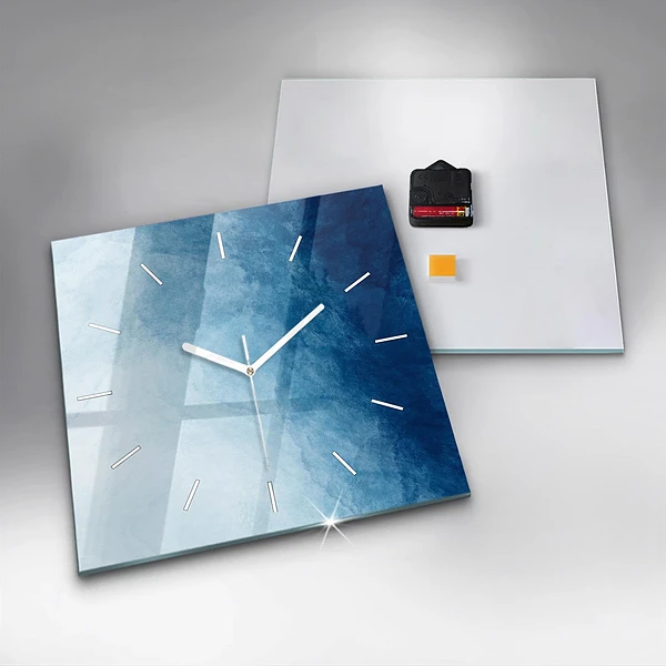 Wanduhr quadratisch mit motiv Wasser abstrakt