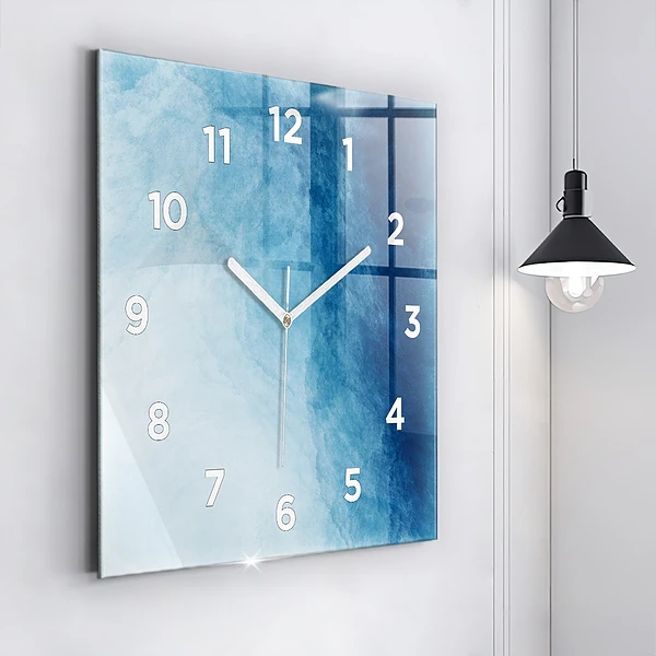Wanduhr quadratisch mit motiv Wasser abstrakt