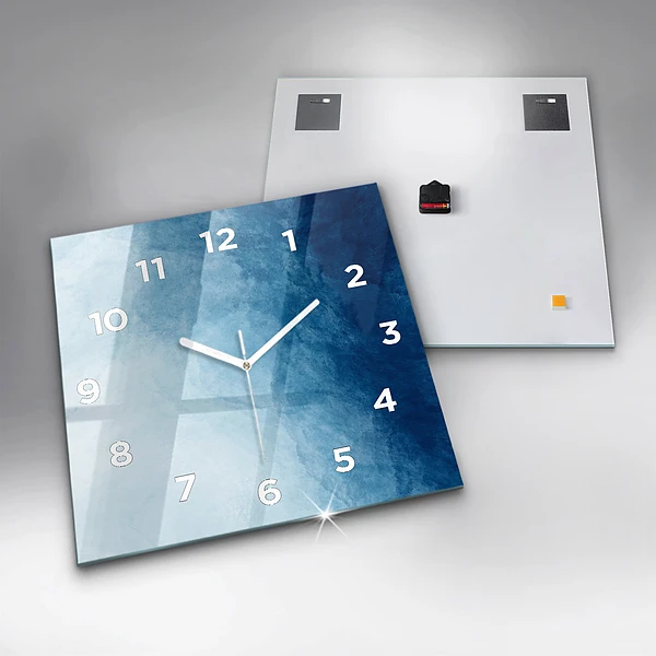Wanduhr quadratisch mit motiv Wasser abstrakt