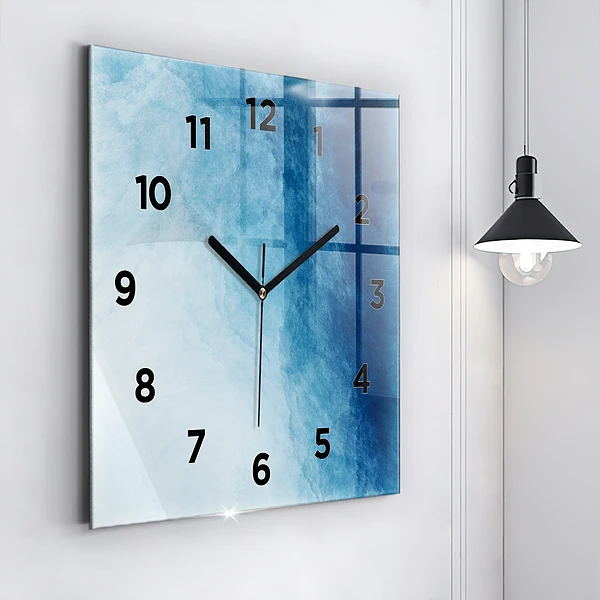 Wanduhr quadratisch mit motiv Wasser abstrakt