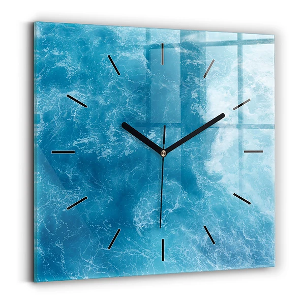 Wanduhr quadratisch mit motiv Meerwasser