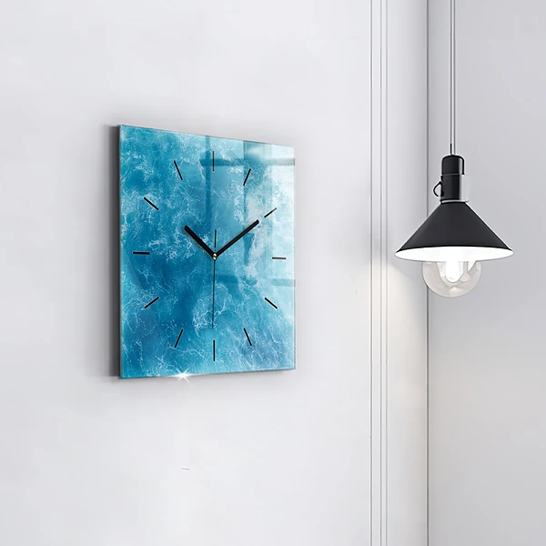 Wanduhr quadratisch mit motiv Meerwasser