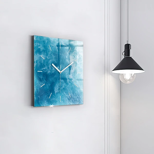 Wanduhr quadratisch mit motiv Meerwasser