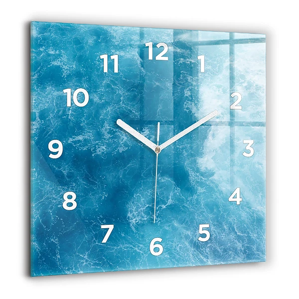 Wanduhr quadratisch mit motiv Meerwasser