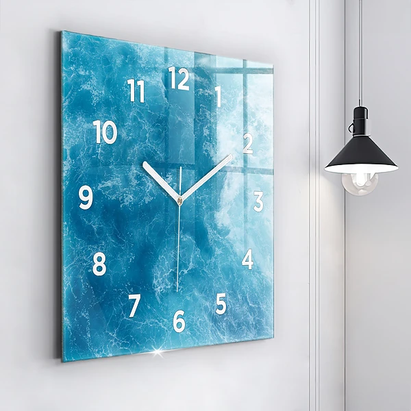 Wanduhr quadratisch mit motiv Meerwasser