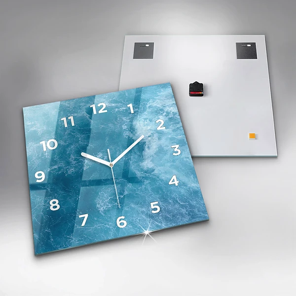 Wanduhr quadratisch mit motiv Meerwasser