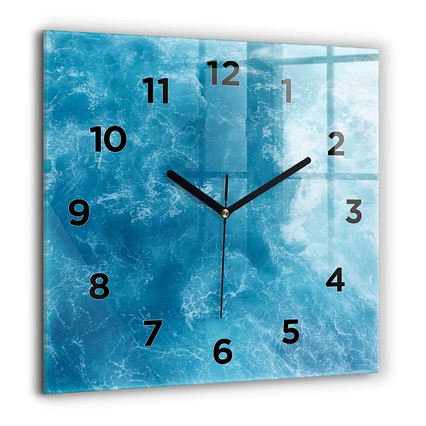 Wanduhr quadratisch mit motiv Meerwasser