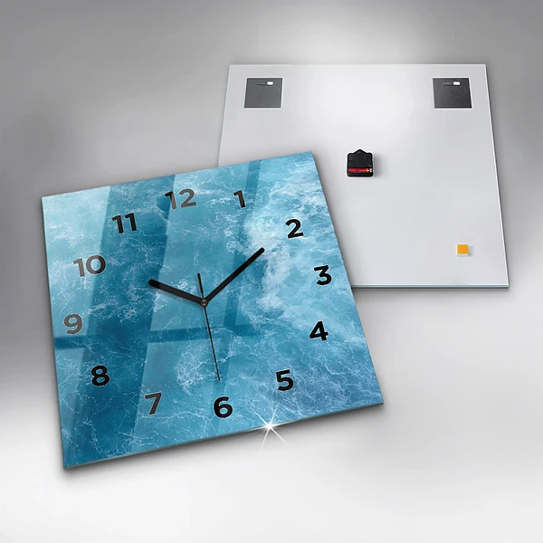 Wanduhr quadratisch mit motiv Meerwasser