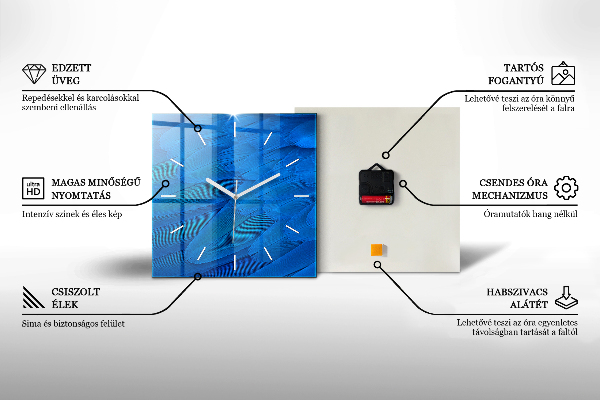 Wanduhr quadratisch Schöne Landschaft
