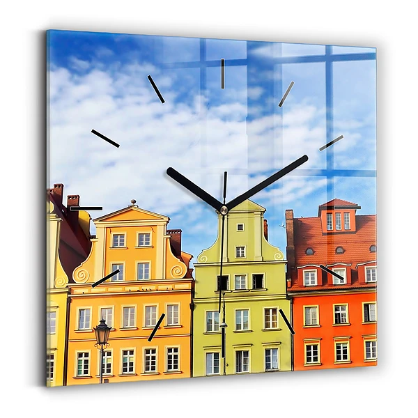 Wanduhr modern quadratisch Breslau - Alte Stadt