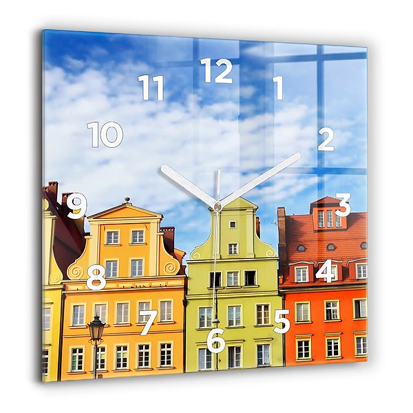 Wanduhr modern quadratisch Breslau - Alte Stadt