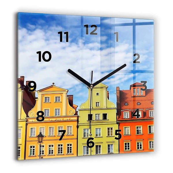 Wanduhr modern quadratisch Breslau - Alte Stadt