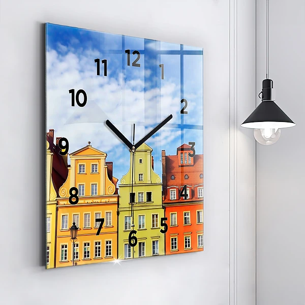 Wanduhr modern quadratisch Breslau - Alte Stadt