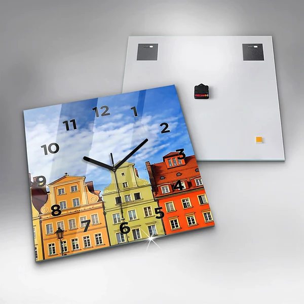 Wanduhr modern quadratisch Breslau - Alte Stadt