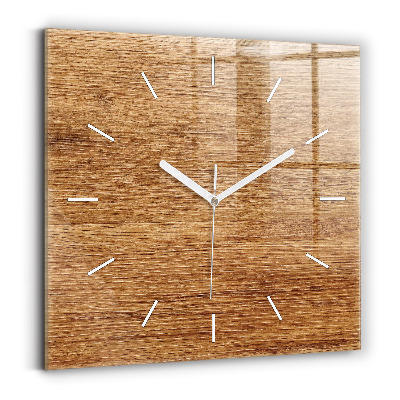 Wanduhr modern quadratisch Helles Holz