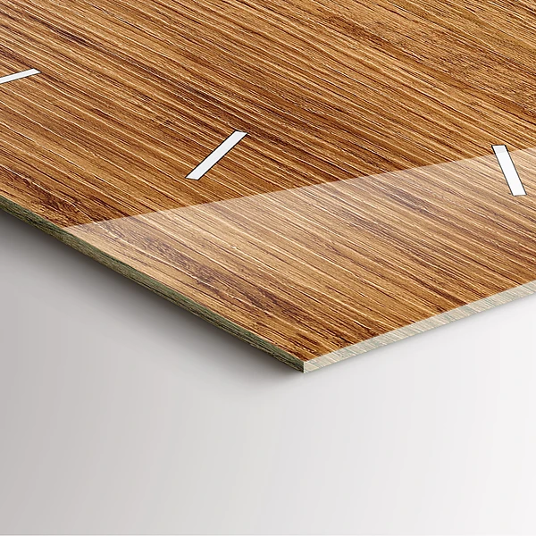 Wanduhr modern quadratisch Helles Holz