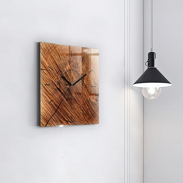 Wanduhr quadratisch Dekoratives Holz