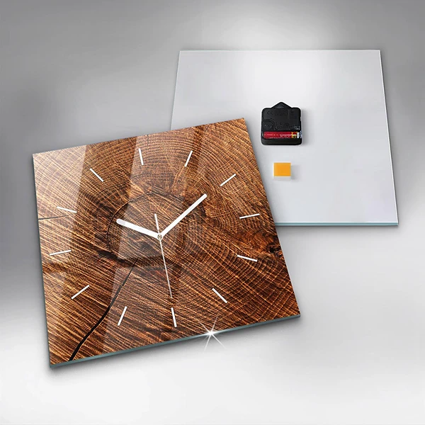 Wanduhr quadratisch Dekoratives Holz