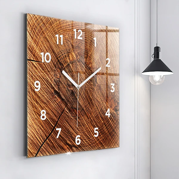 Wanduhr quadratisch Dekoratives Holz