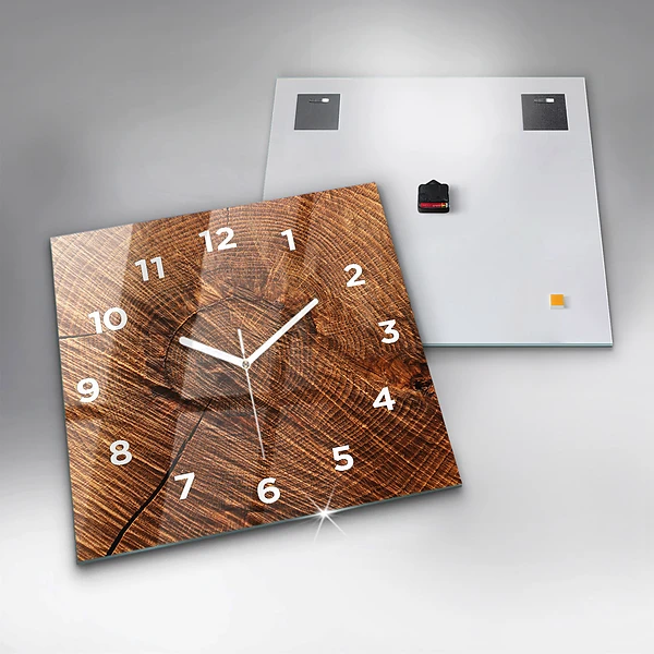 Wanduhr quadratisch Dekoratives Holz