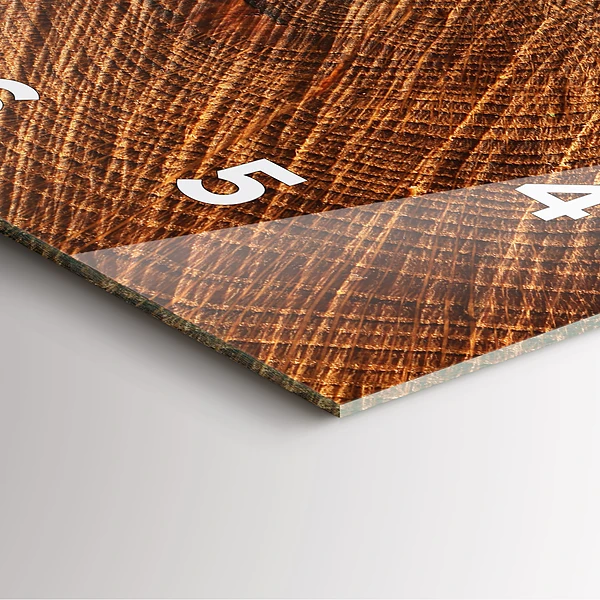 Wanduhr quadratisch Dekoratives Holz