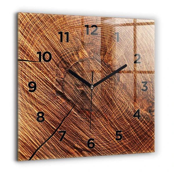 Wanduhr quadratisch Dekoratives Holz