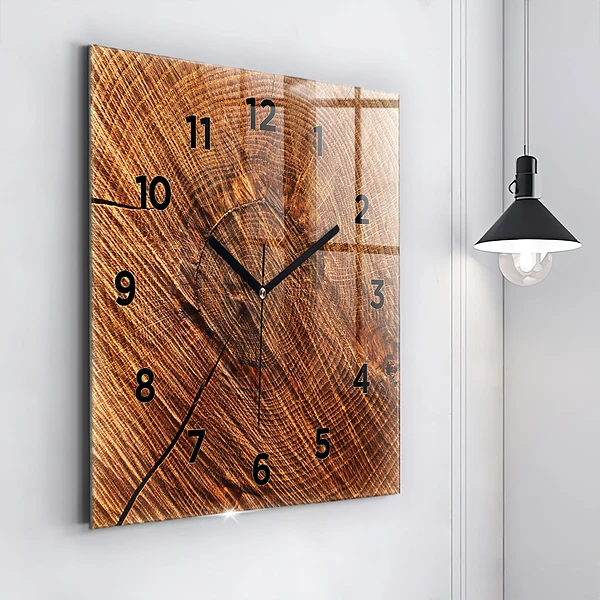 Wanduhr quadratisch Dekoratives Holz