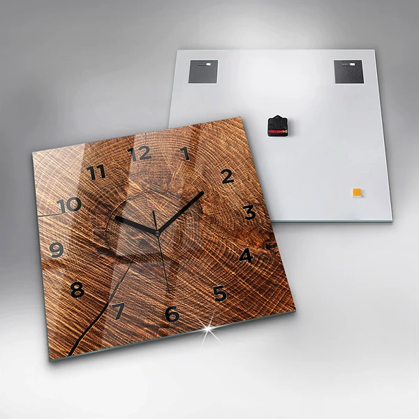 Wanduhr quadratisch Dekoratives Holz