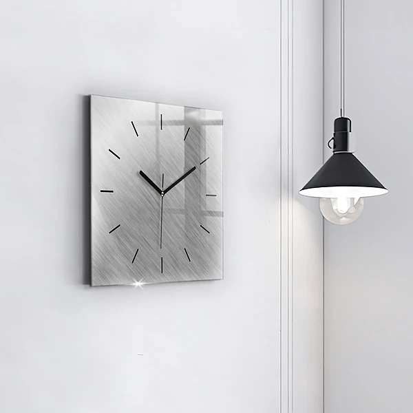 Wanduhr quadratisch mit motiv Metallwand