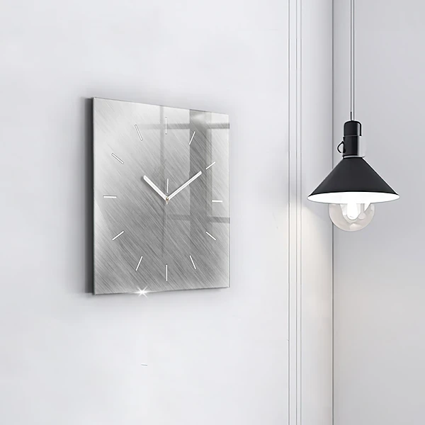 Wanduhr quadratisch mit motiv Metallwand