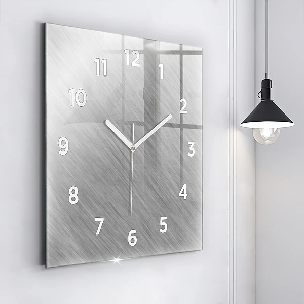 Wanduhr quadratisch mit motiv Metallwand