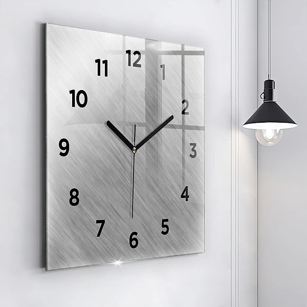 Wanduhr quadratisch mit motiv Metallwand