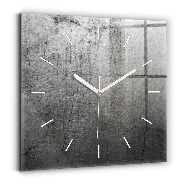 Wanduhr modern quadratisch Metallwand